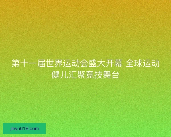 第十一届世界运动会盛大开幕 全球运动健儿汇聚竞技舞台